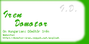 iren domotor business card
